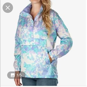 Lauren James Water Resistant Hooded Lightweight Anorak Jacket Multi Color NWT